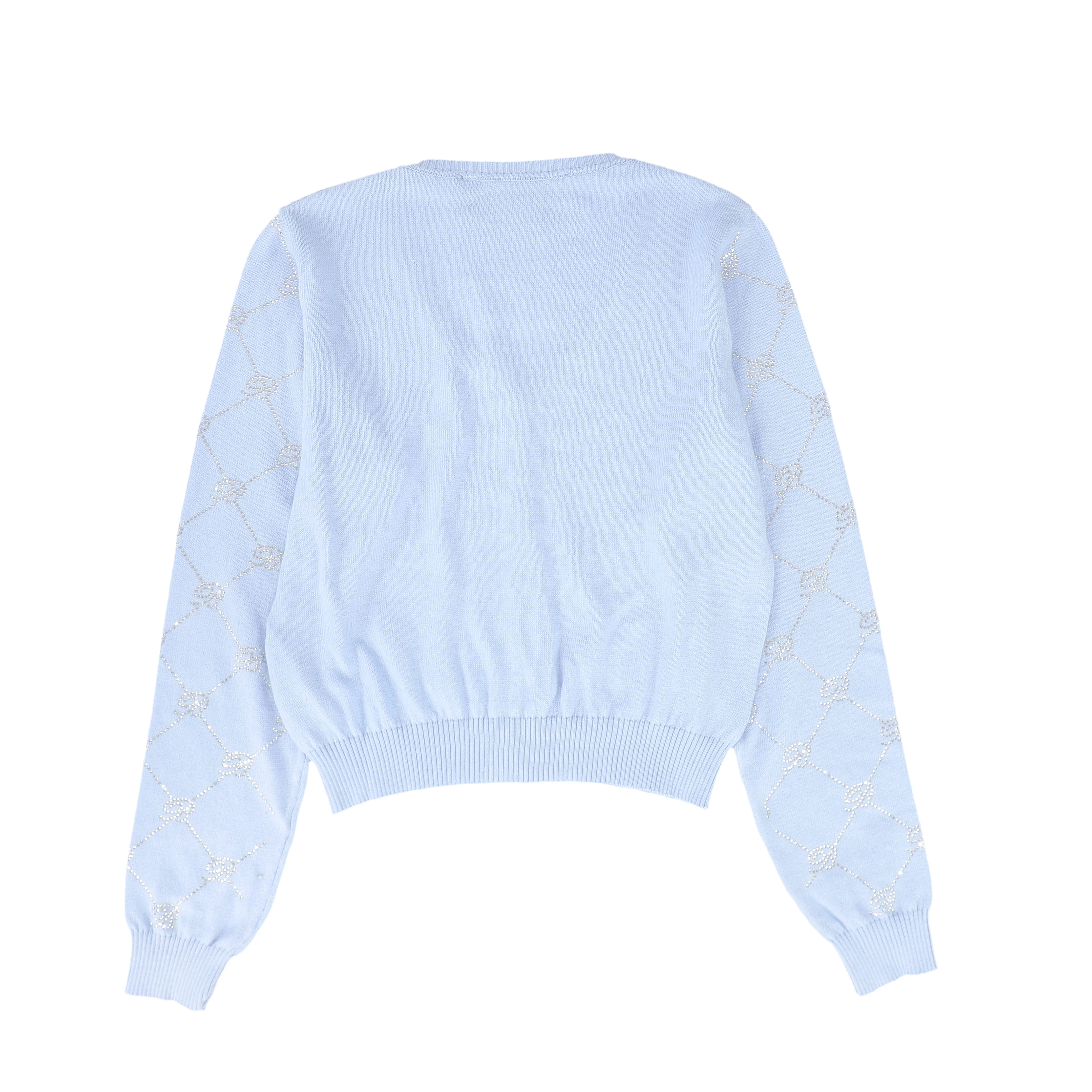 MISS BLUMARINE LIGHT BLUE KNIT DESIGN CARDIGAN [FINAL SALE] - Image 2