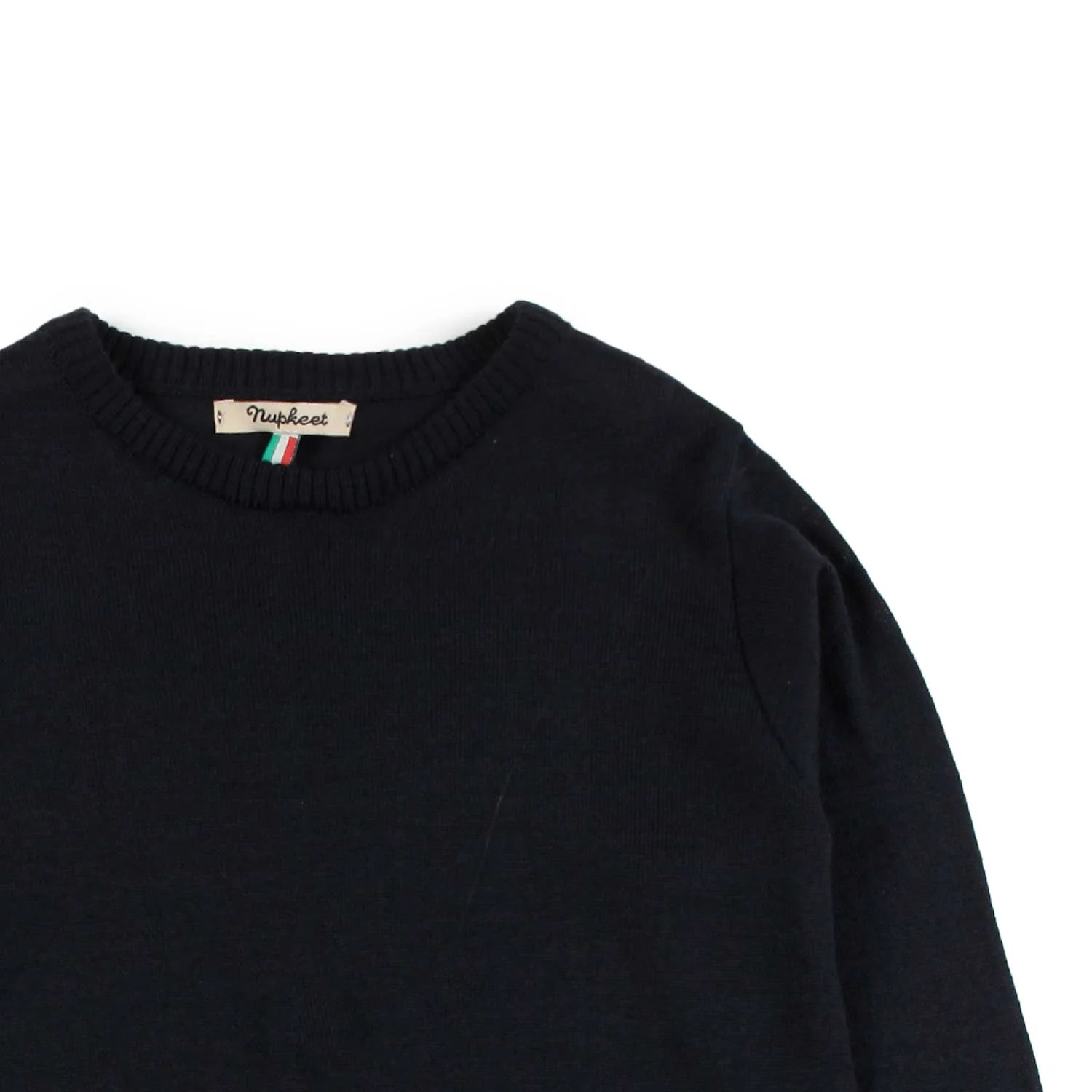 NUPKEET NAVY SILK KNIT SWEATER [FINAL SALE] - Image 3