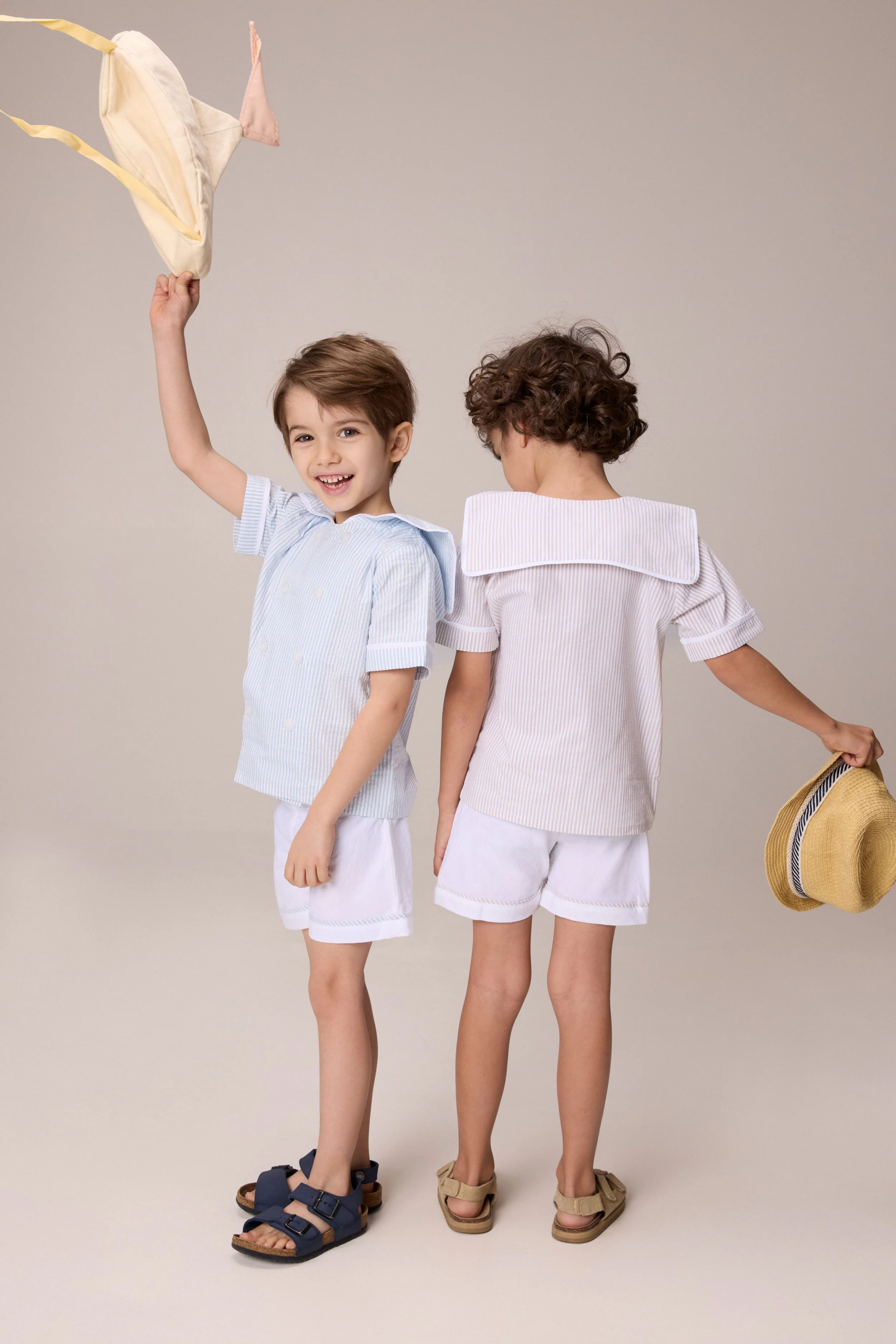 PERNILLE BEIGE STRIPE SAILOR SET [FINAL SALE] - Image 2