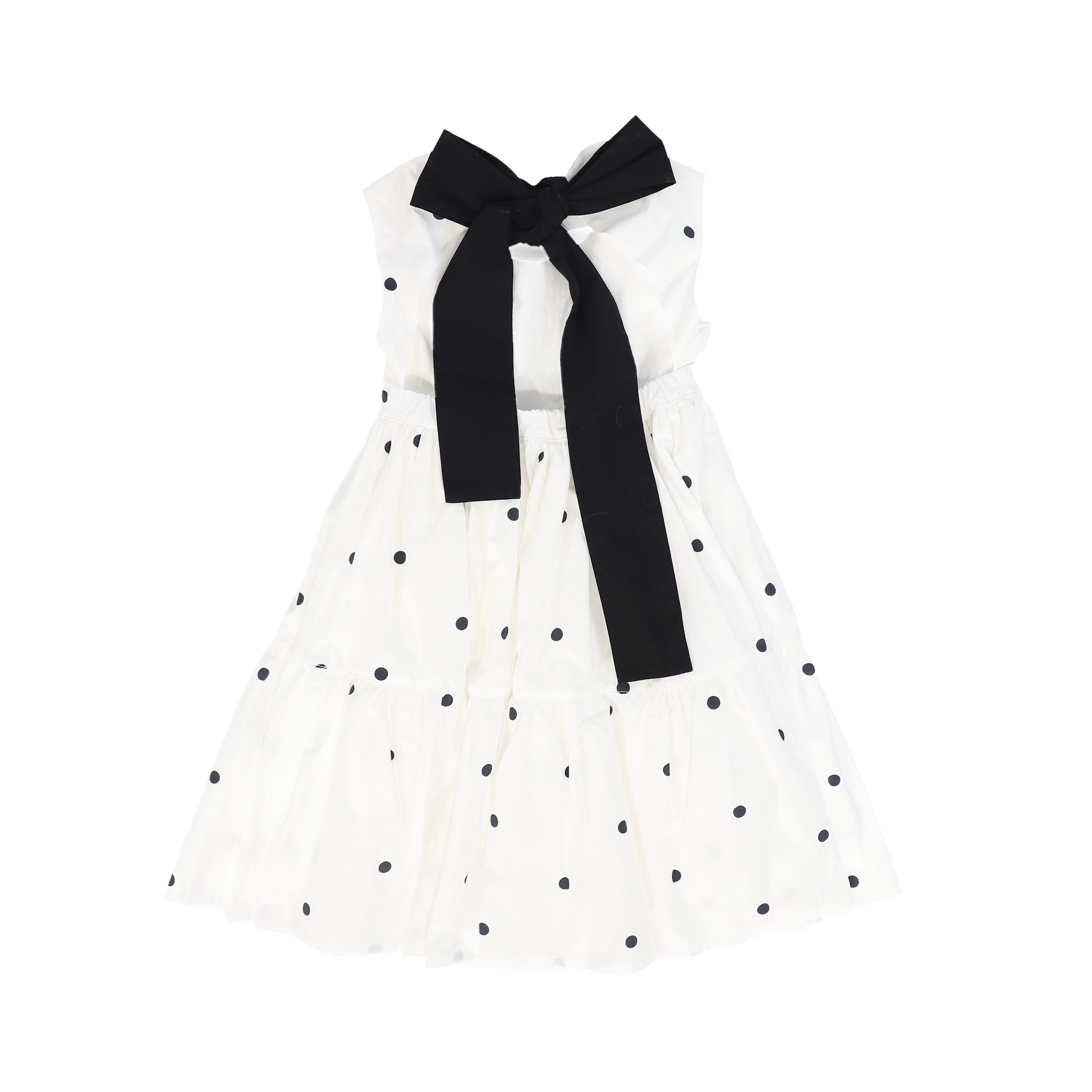 PHI IVORY/BLACK DOTTED BOW DRESS [FINAL SALE] - Image 2