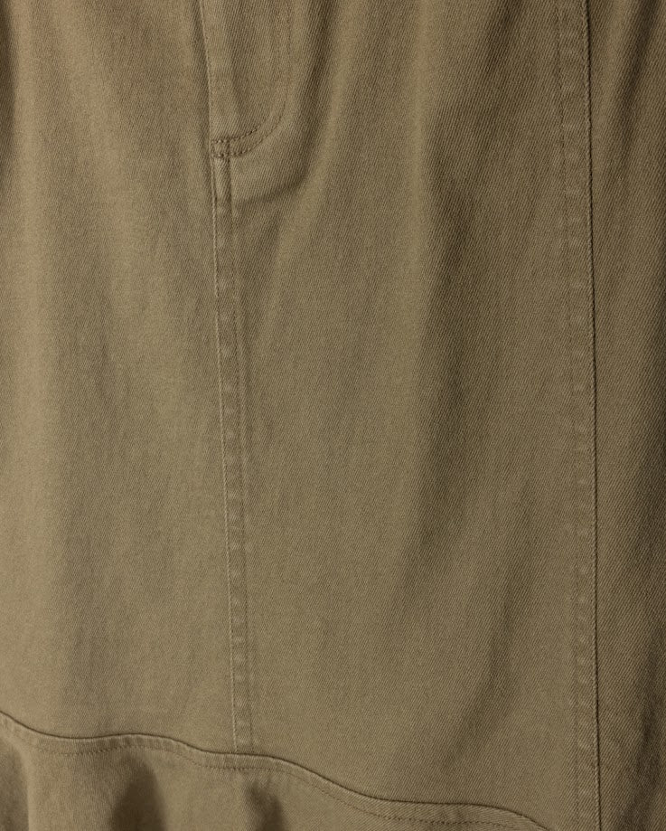 PHIL AND PHOEBE TAN DENIM RUFFLE HEM SKIRT [FINAL SALE] - Image 2