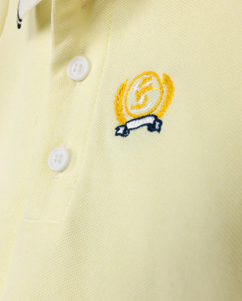 PHIL AND PHOEBE YELLOW FROST STRIPED COLLAR POLO [FINAL SALE] - Image 2