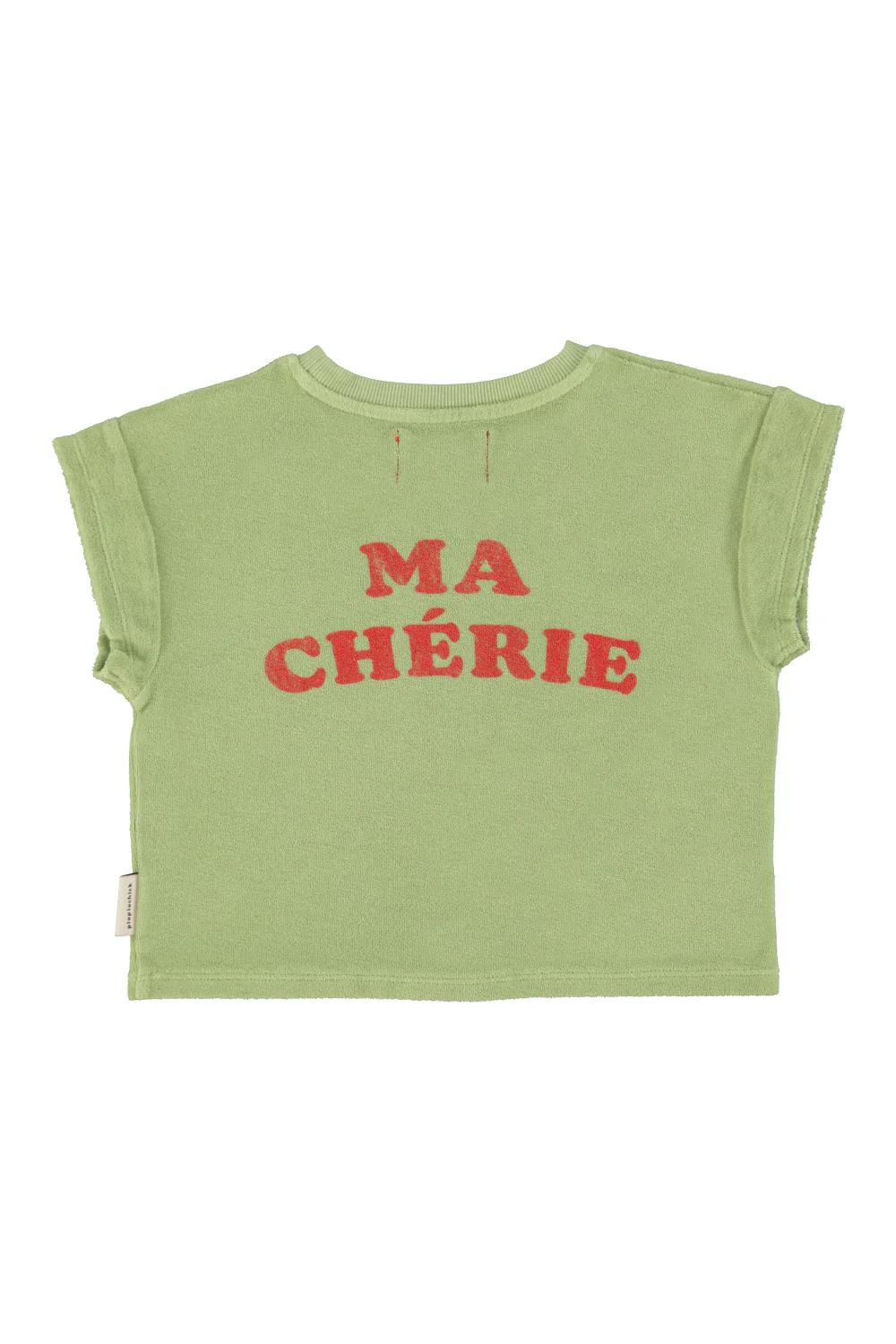 PIUPIUCHICK OLIVE GREEN CHERRY PATCH T-SHIRT [FINAL SALE] - Image 2