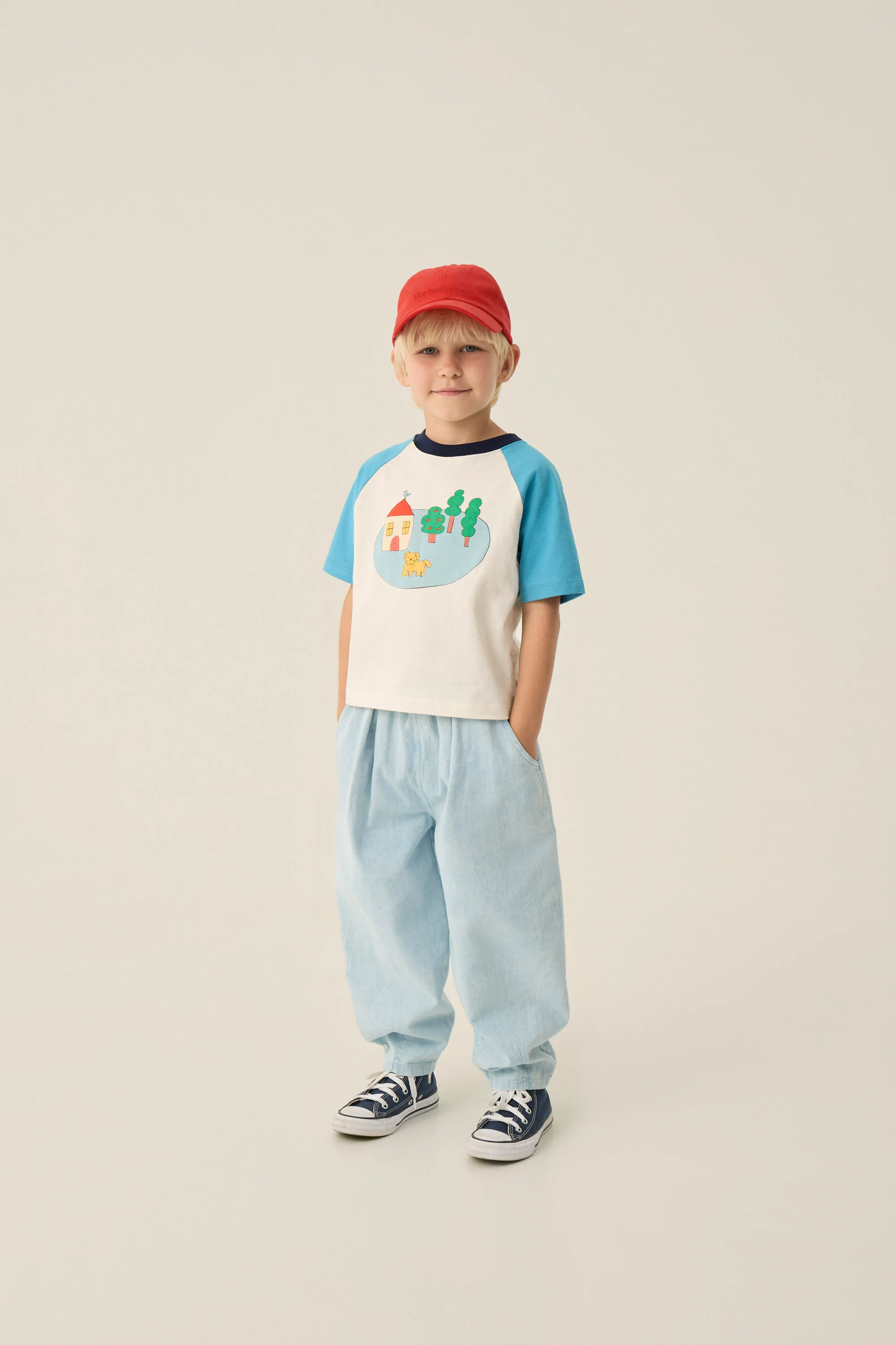 THE CAMPAMENTO WHITE/BLUE GRAPHIC TEE [FINAL SALE] - Image 2