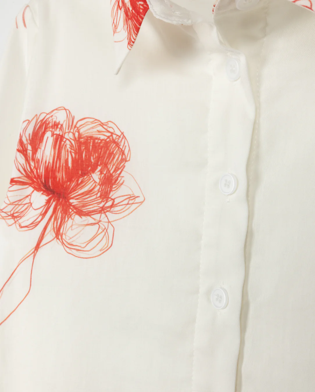 TUSTELLO IVORY ROSE SKETCH BLOUSE [FINAL SALE] - Image 2