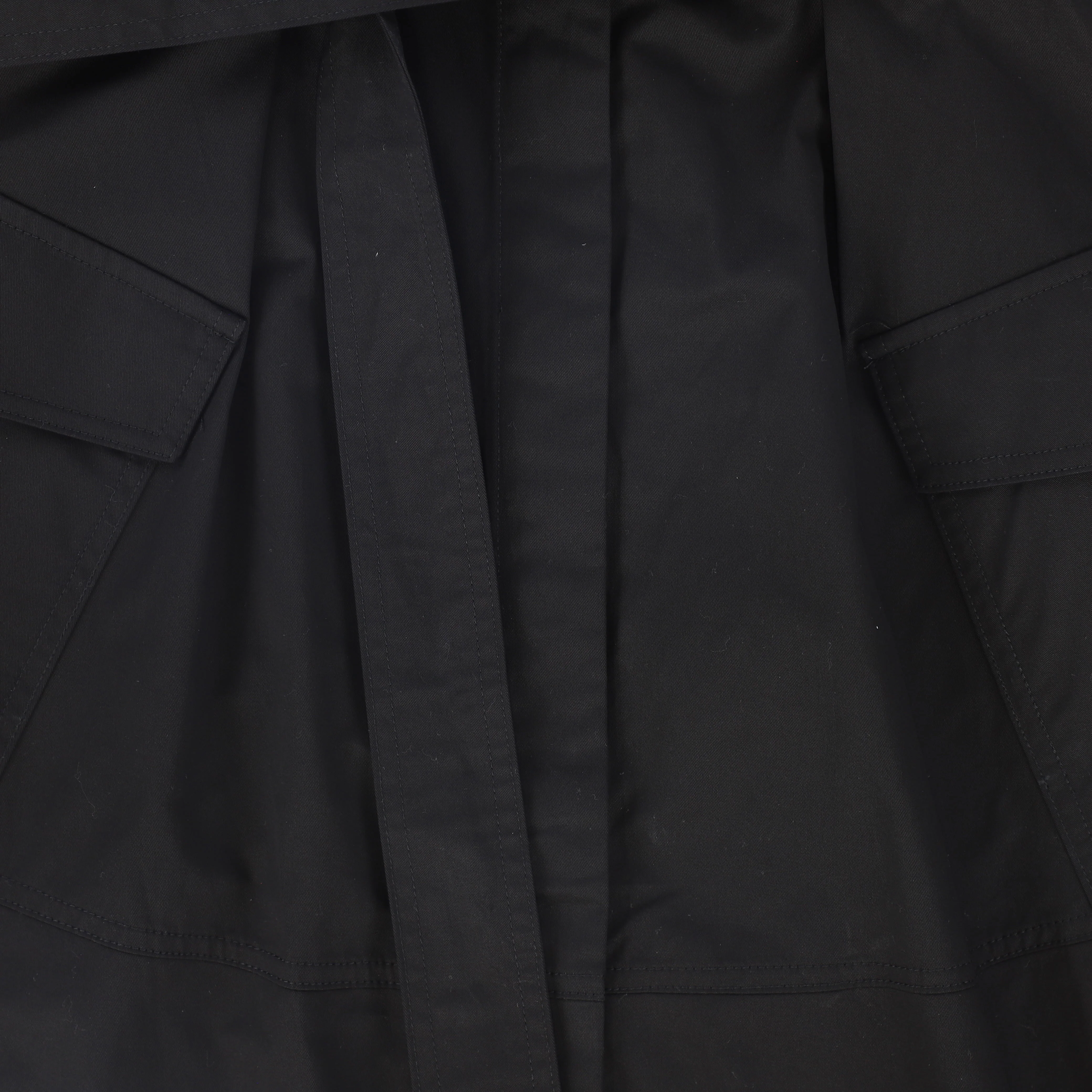 VALENTINA BLACK COTTON BELTED POCKET SKIRT [FINAL SALE] - Image 3