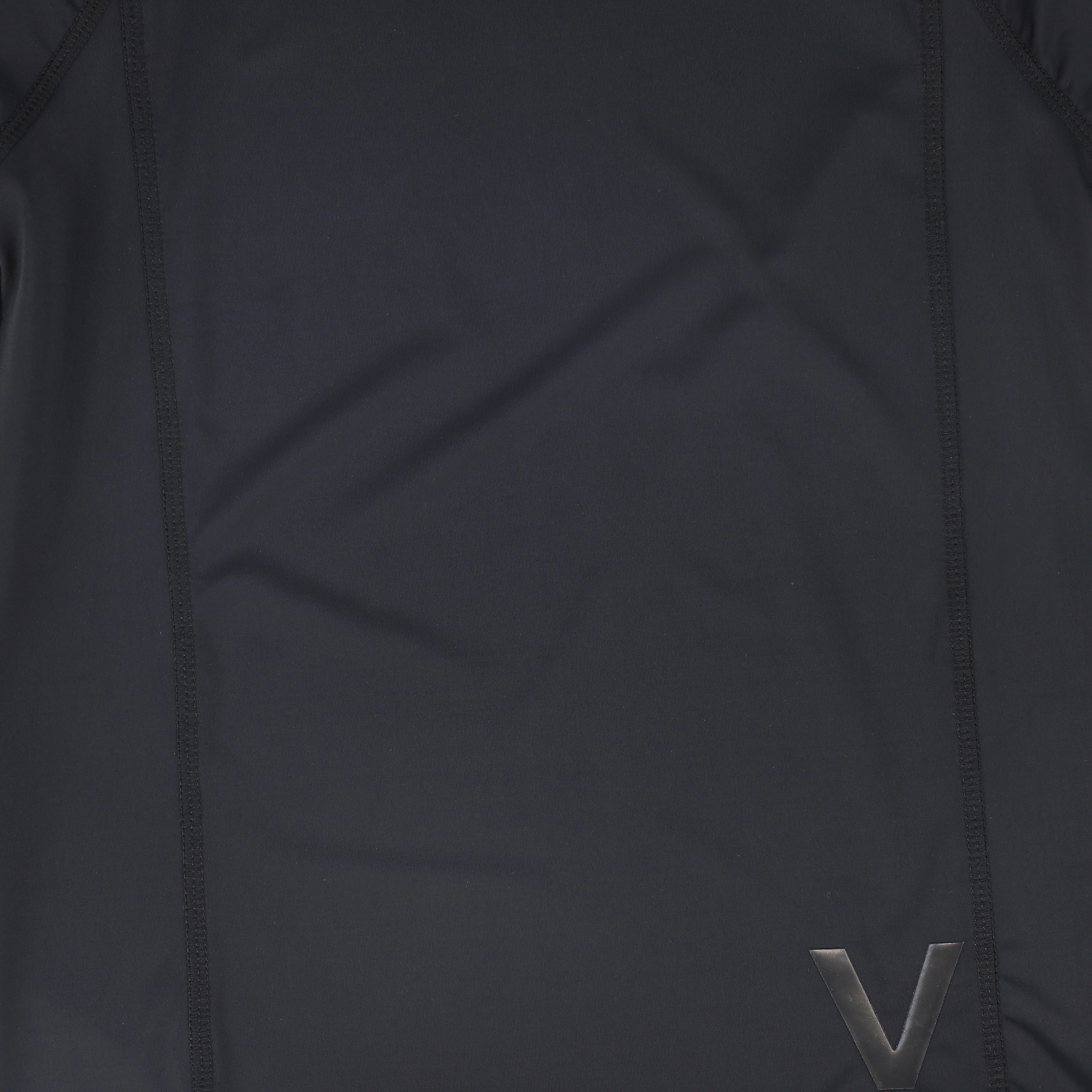 VALENTINA BLACK SEAMED SWIM SS SHIRT - Image 2