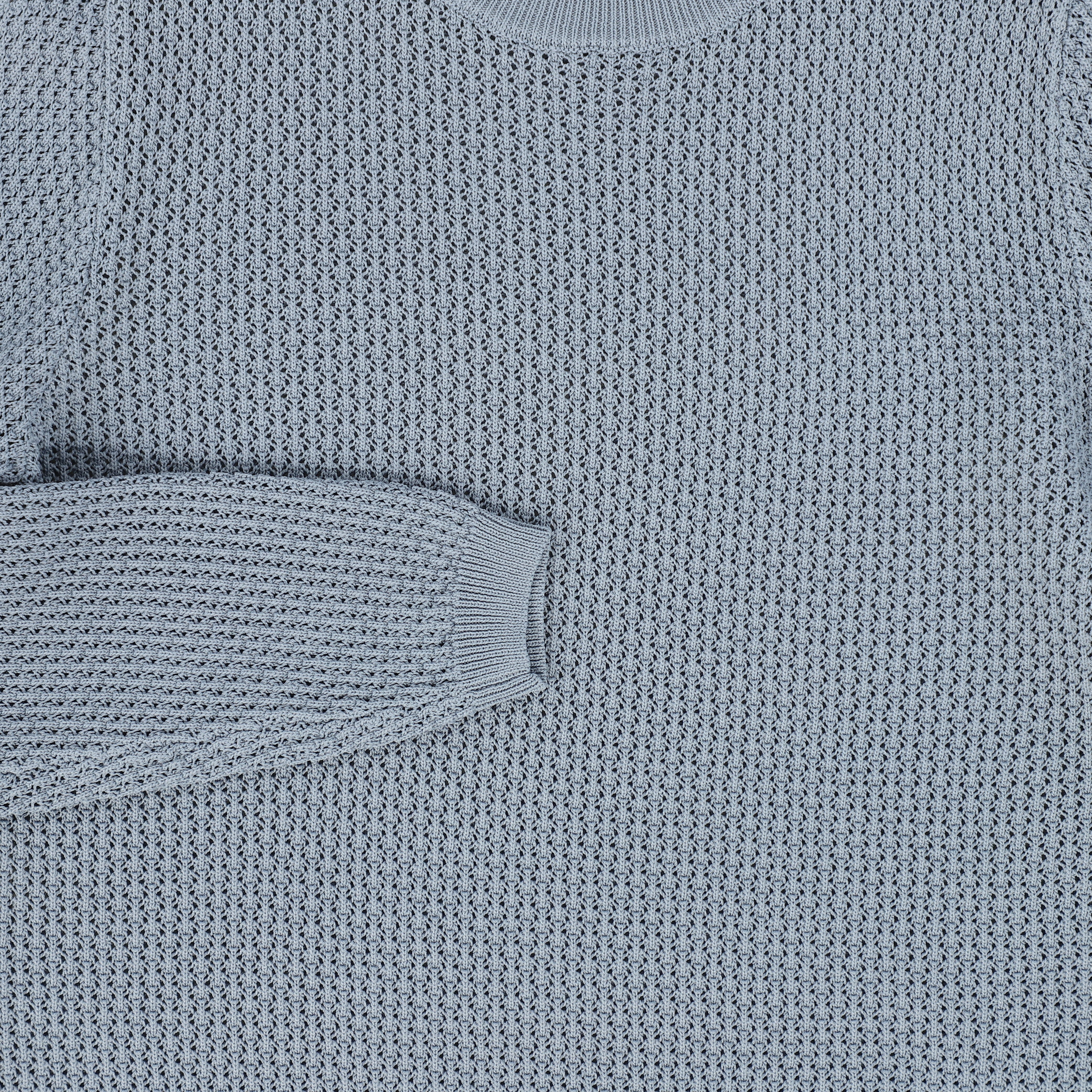 VALENTINA BLUE POINTELLE KNIT SWEATER [FINAL SALE] - Image 3