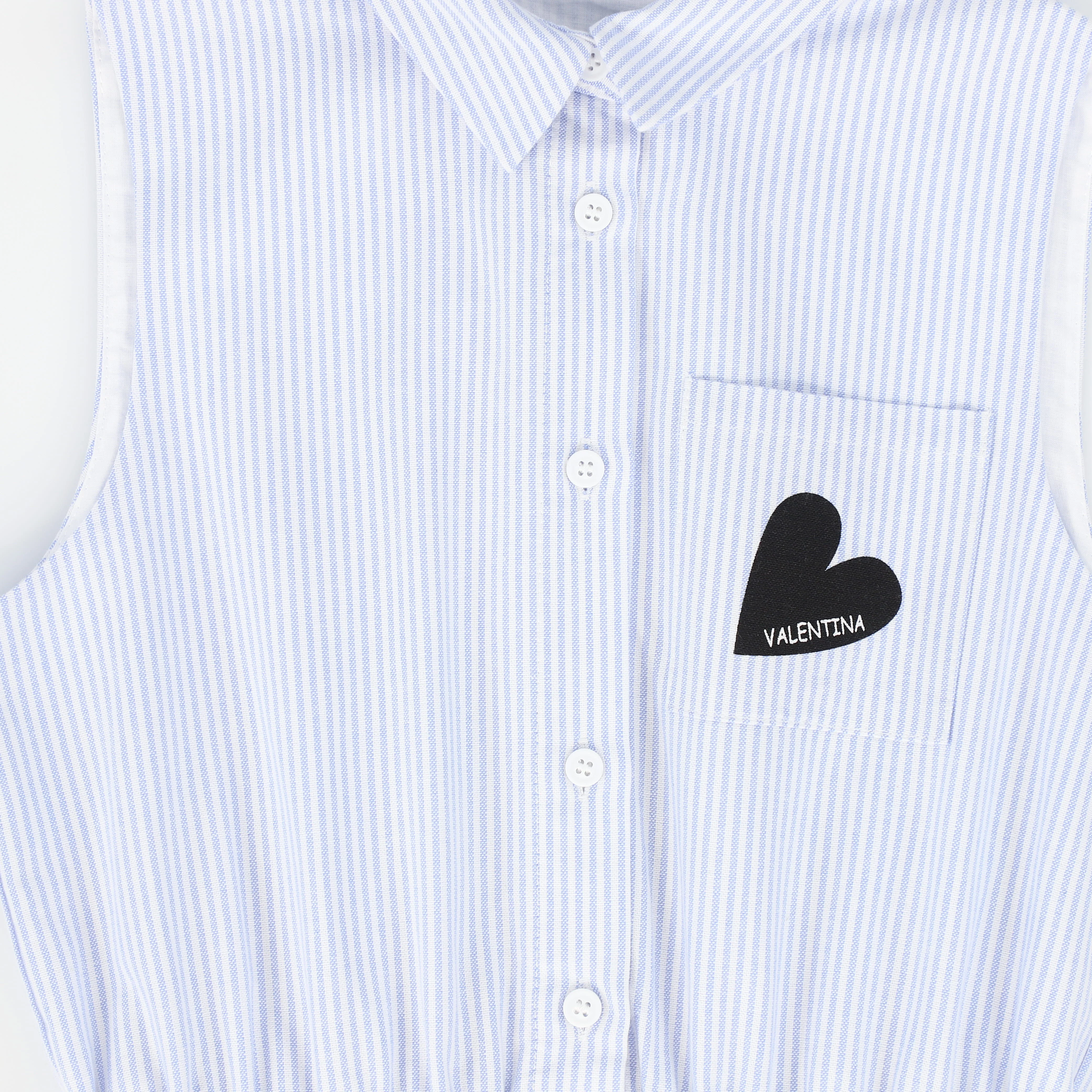VALENTINA BLUE STRIPE LOGO COLLAR JUMPER [FINAL SALE] - Image 4