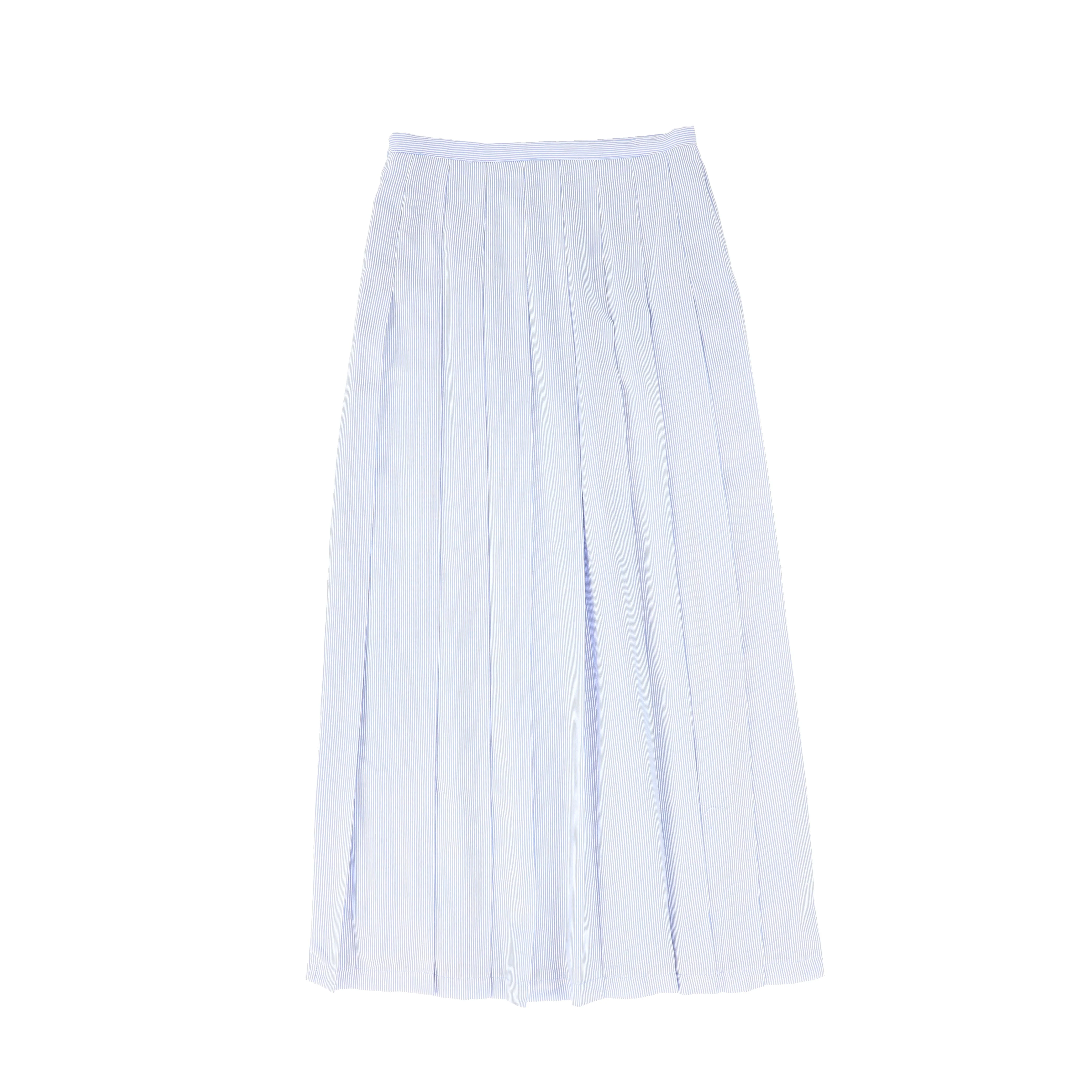 VALENTINA BLUE STRIPED LINEN SKIRT [FINAL SALE] - Image 2