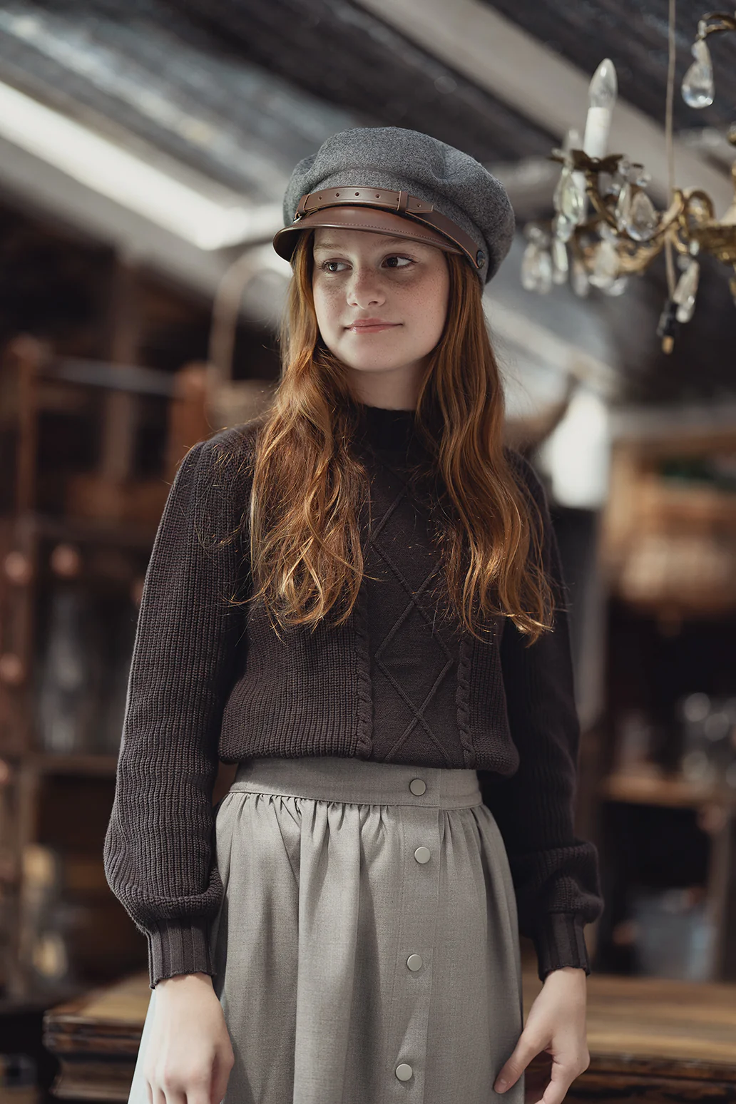 Valentina Brown Chunky Cable Knit Sweater [FINAL SALE] - Image 4