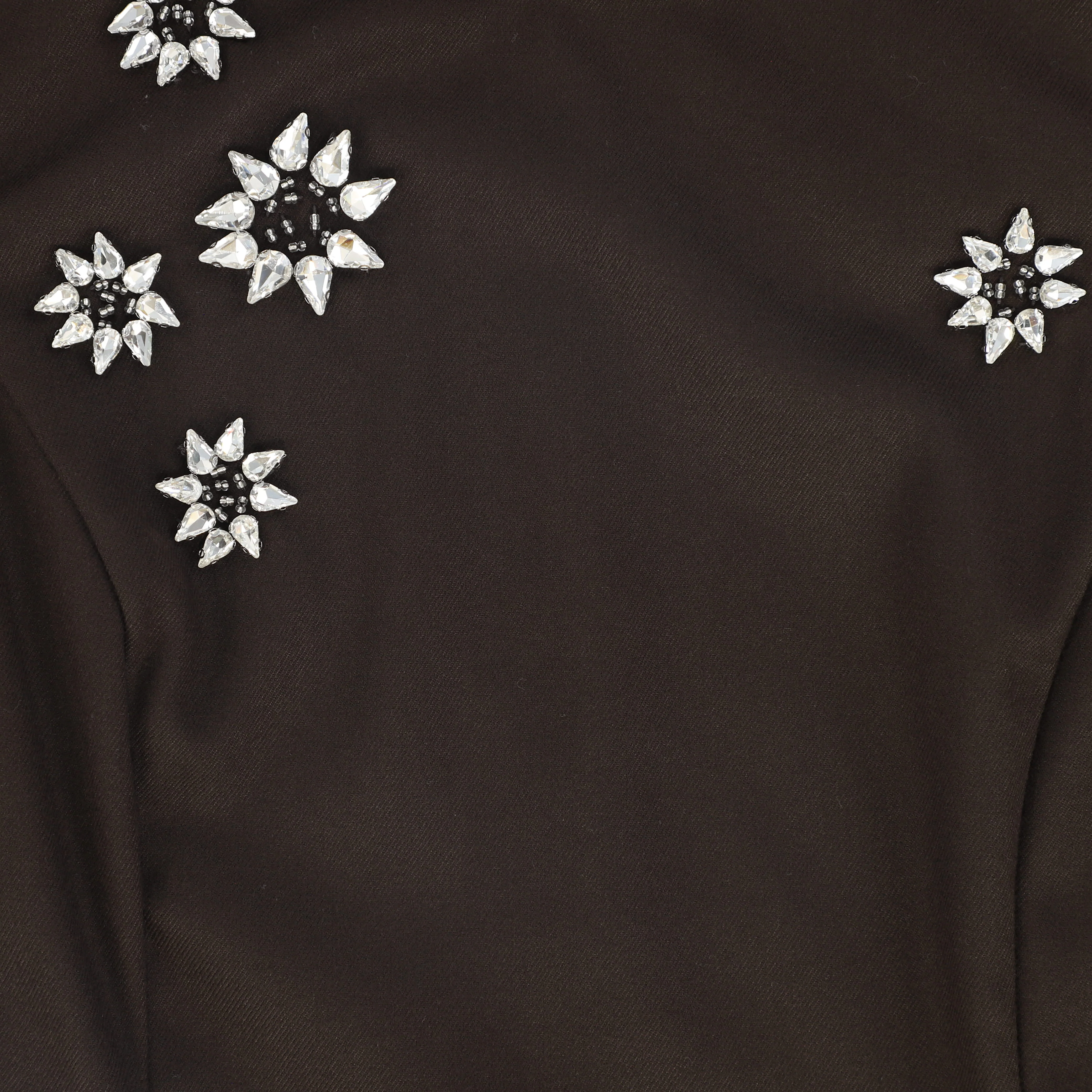VALENTINA BROWN WOOL SWING EMBELLISHED JUMPER [FINAL SALE] - Image 3