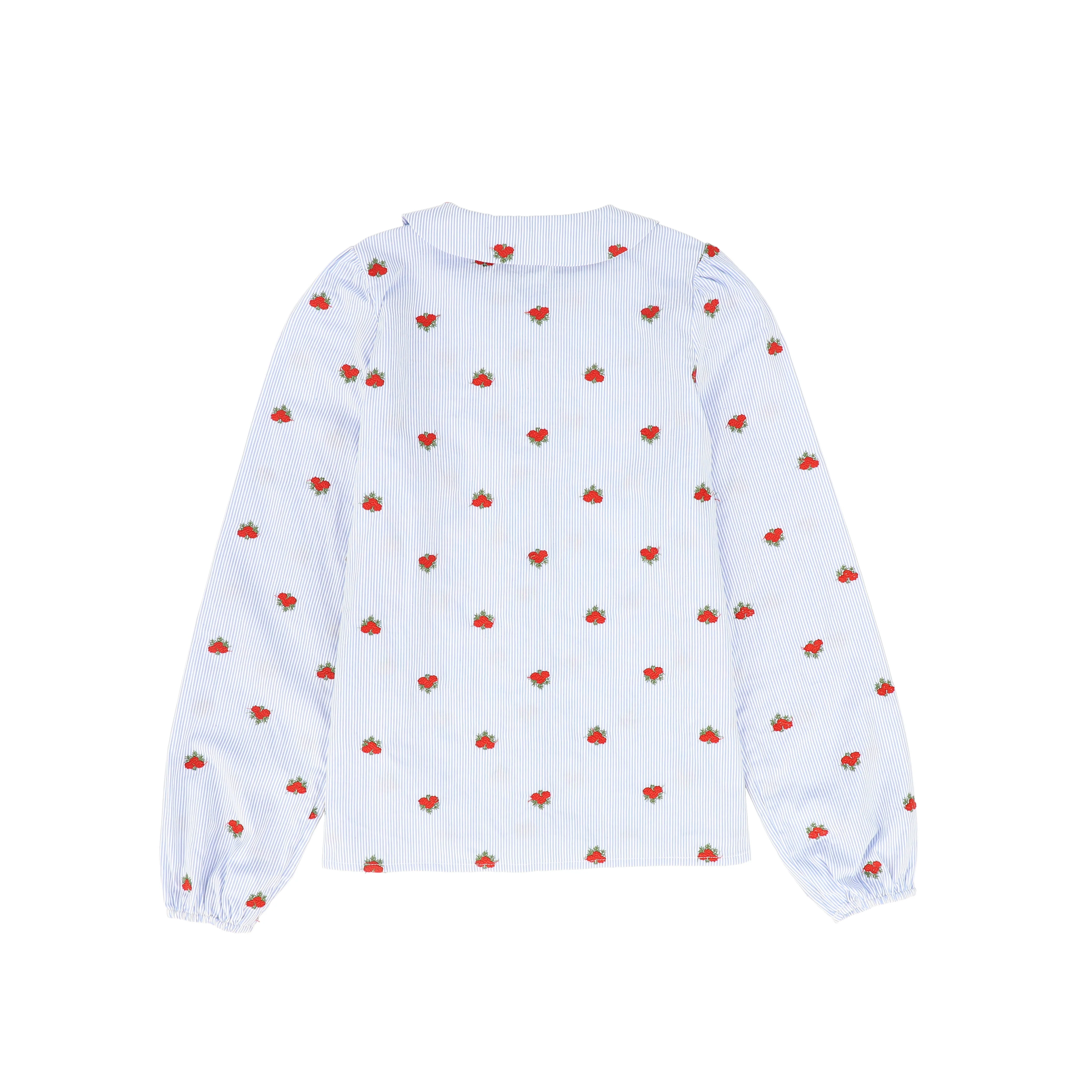 VALENTINA FLORAL PINSTRIPE FLORAL BLOUSE [FINAL SALE] - Image 2