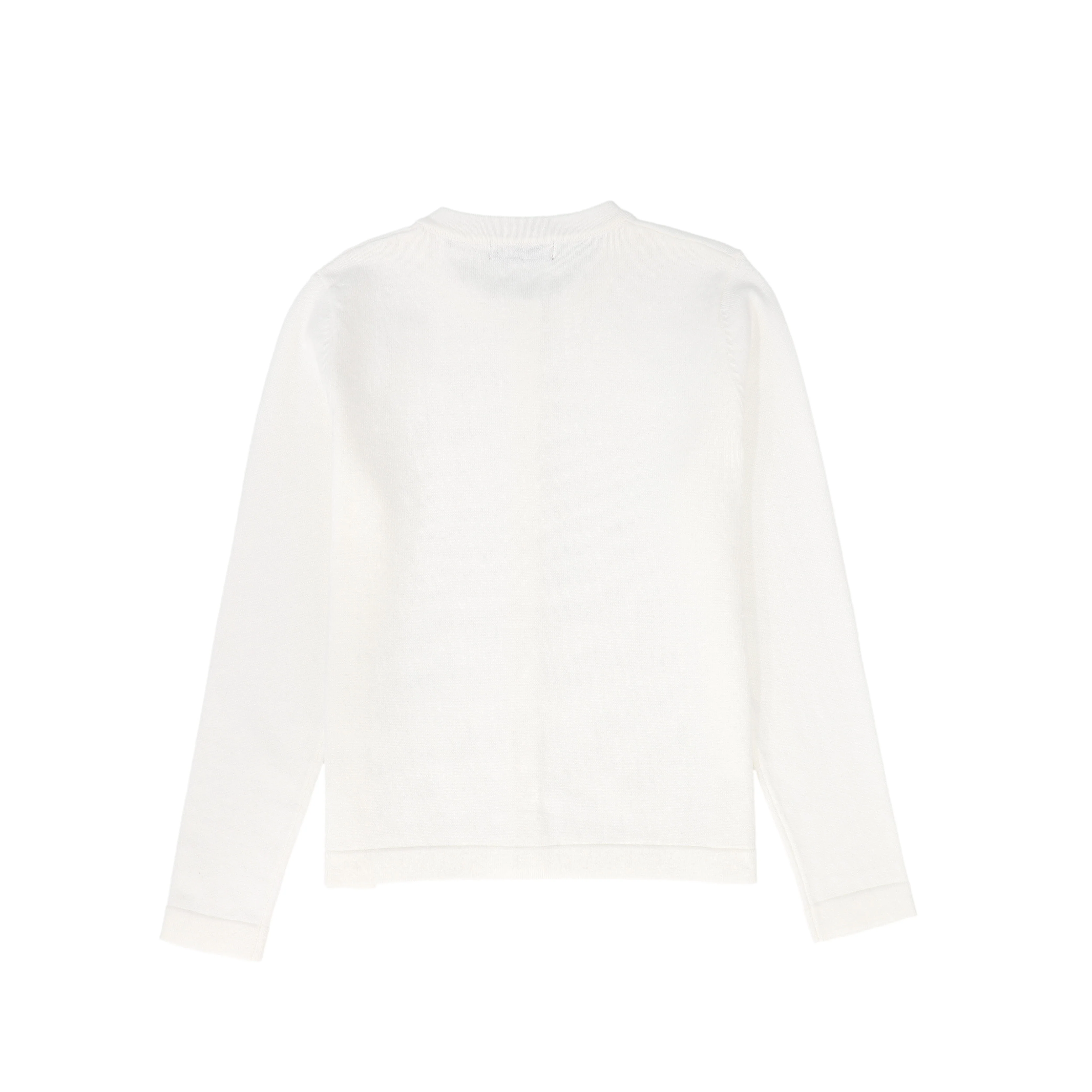 VALENTINA IVORY SILK KNIT BUTTON CARDIGAN [FINAL SALE] - Image 2