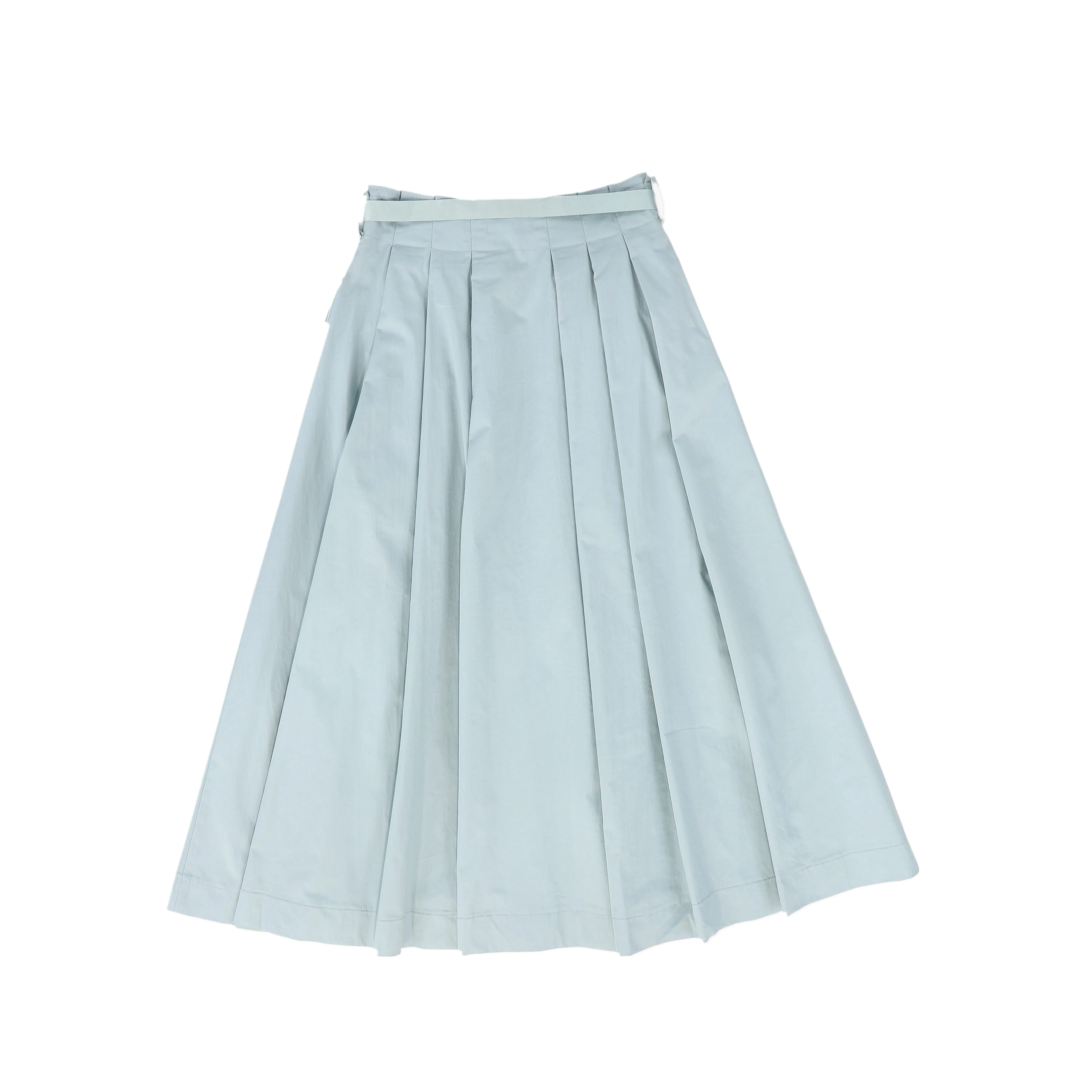 VALENTINA LIGHT BLUE PLEATED ZIPPER SKIRT [FINAL SALE] - Image 2