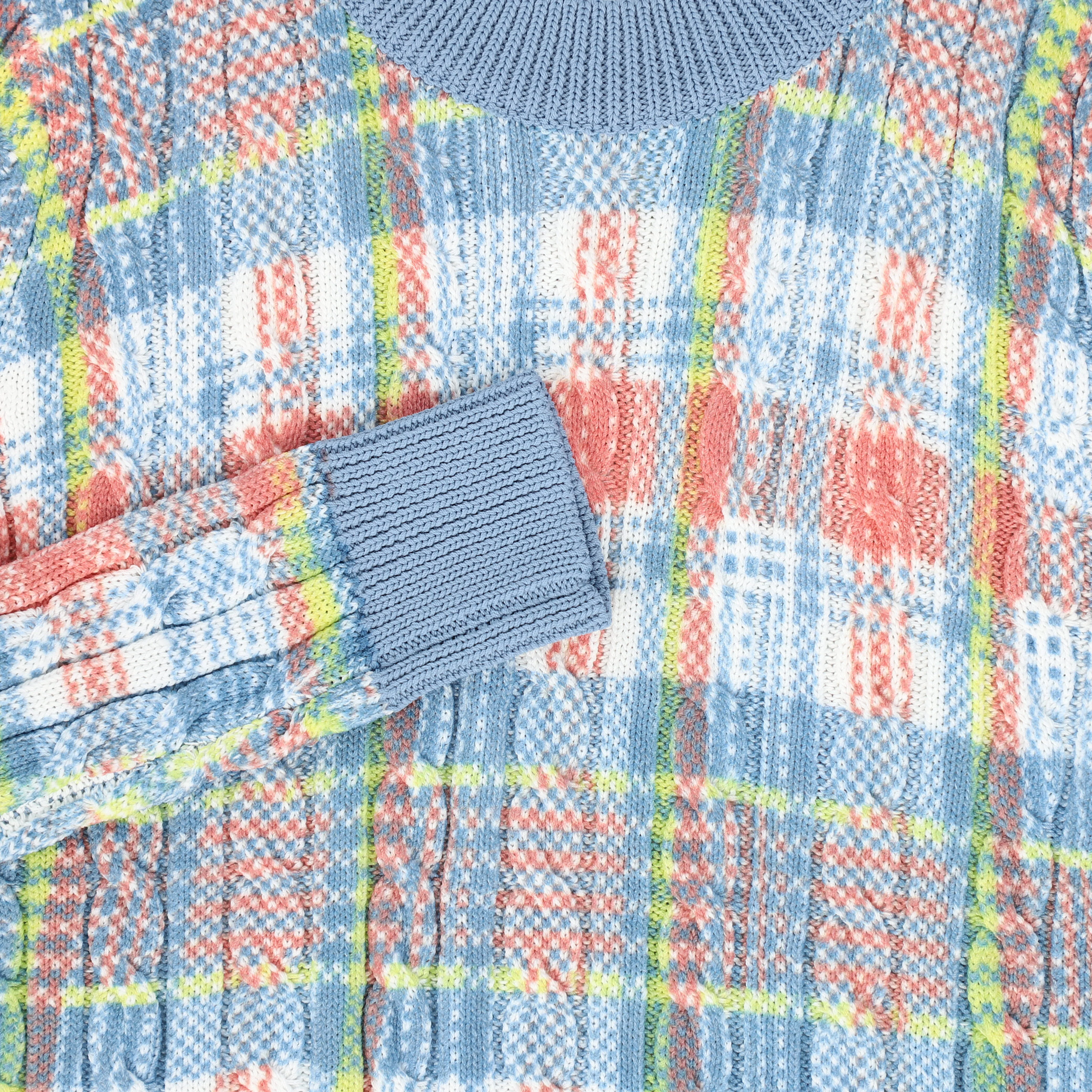 VALENTINA MULTI DENIM PLAID PRINT SWEATER [FINAL SALE] - Image 3