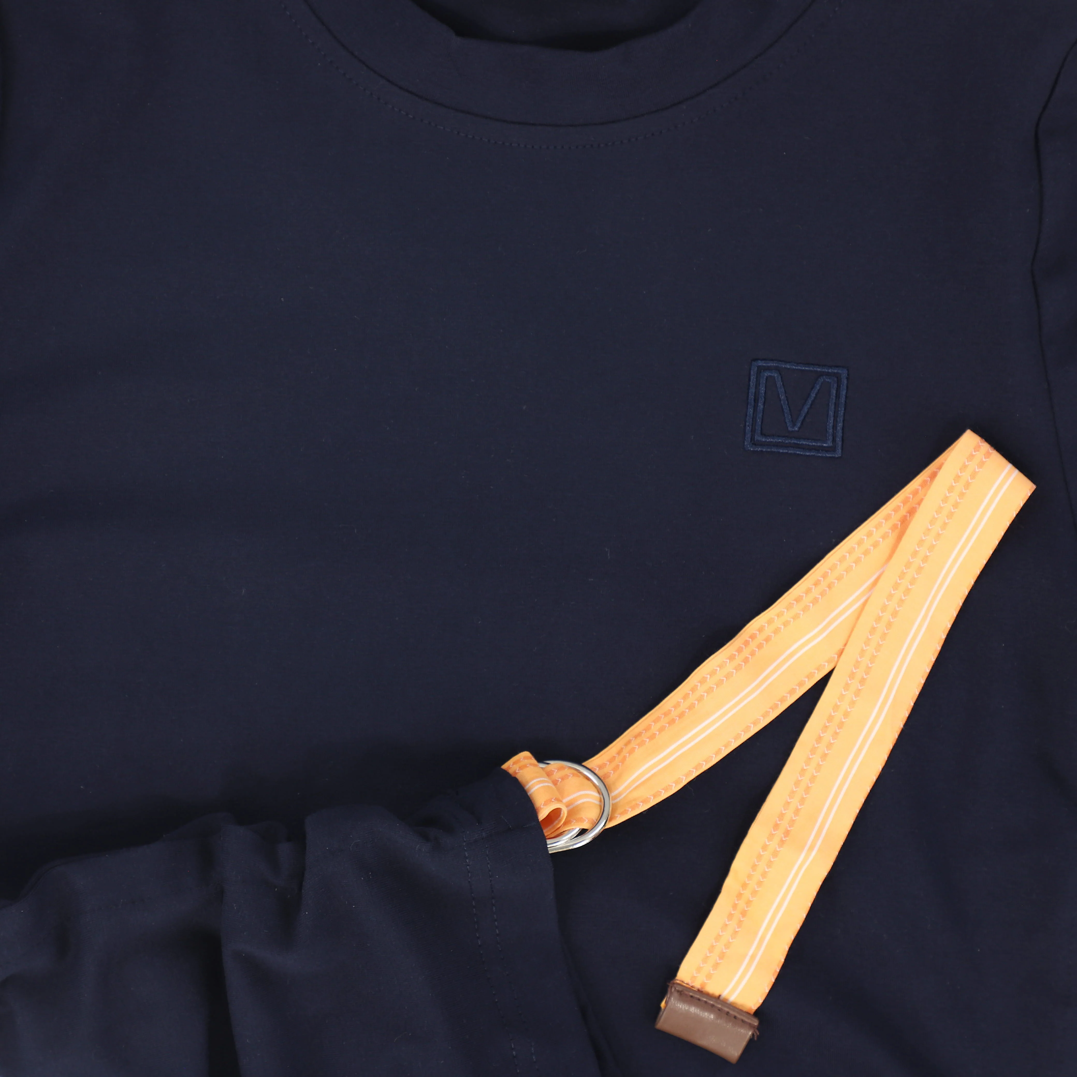 VALENTINA NAVY SIDE RUCHED TEE [FINAL SALE] - Image 3