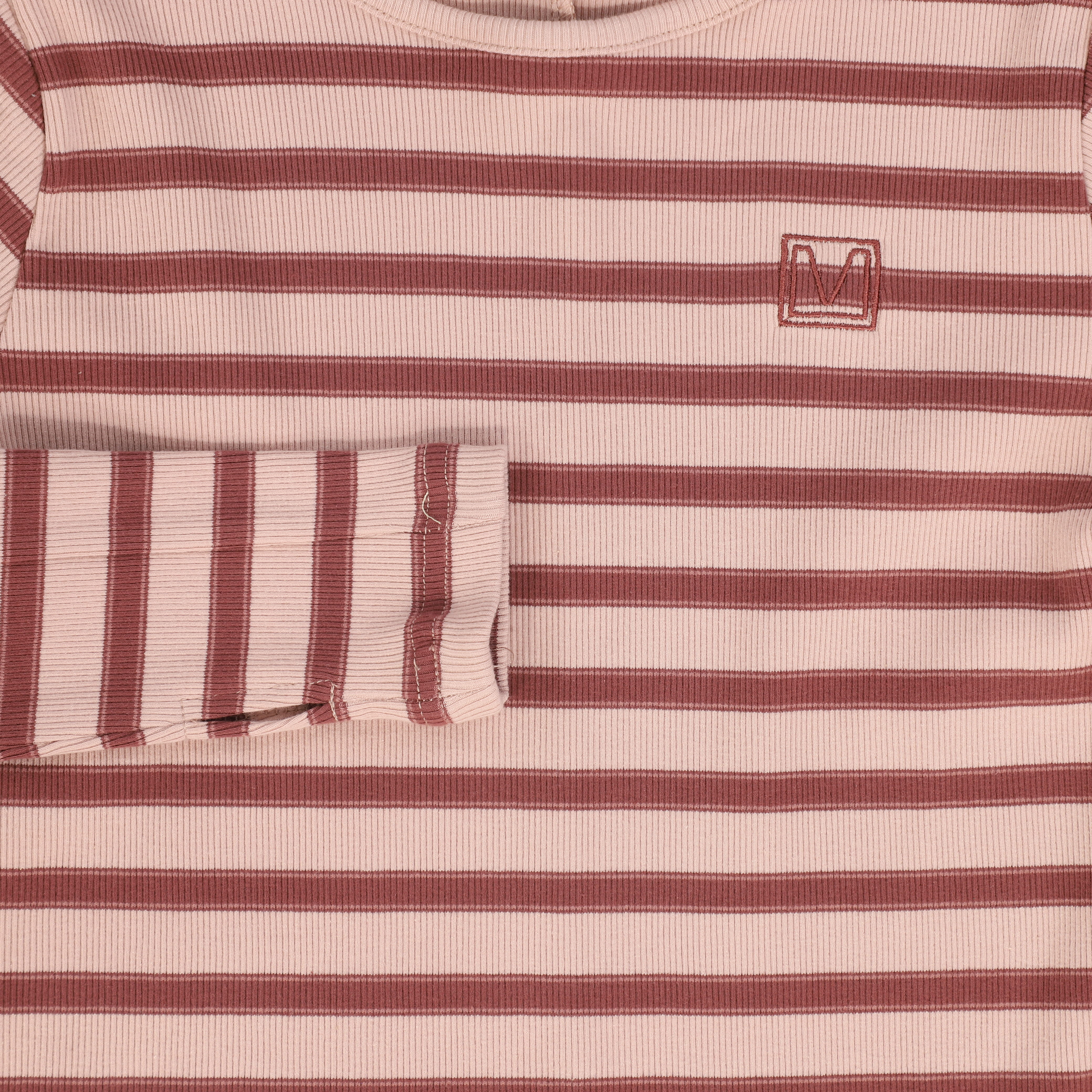 VALENTINA PINK RIBBED STRIPED TEE [FINAL SALE] - Image 3