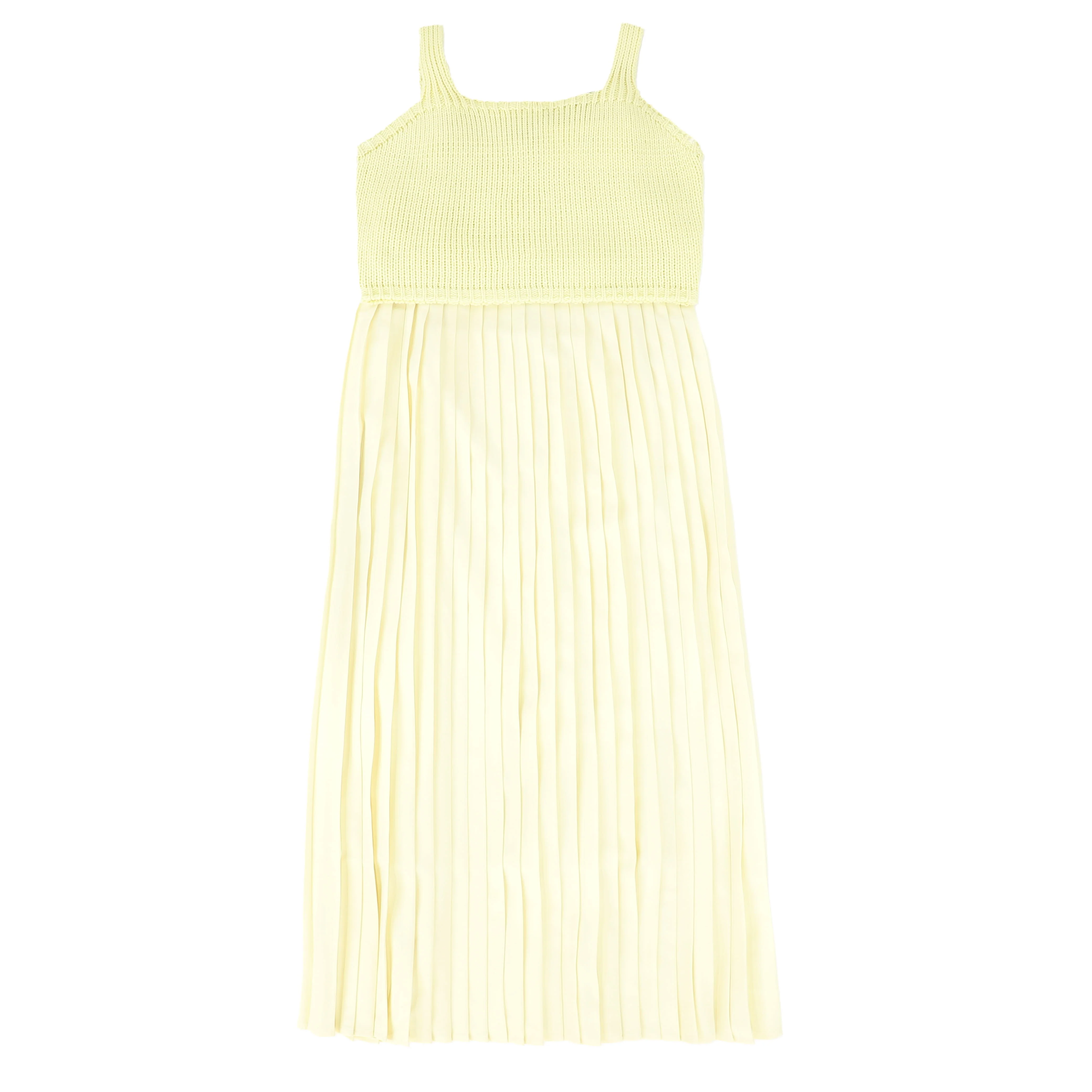 VALENTINA LEMON KNIT PLEATED MAXI DRESS [FINAL SALE] - Image 2