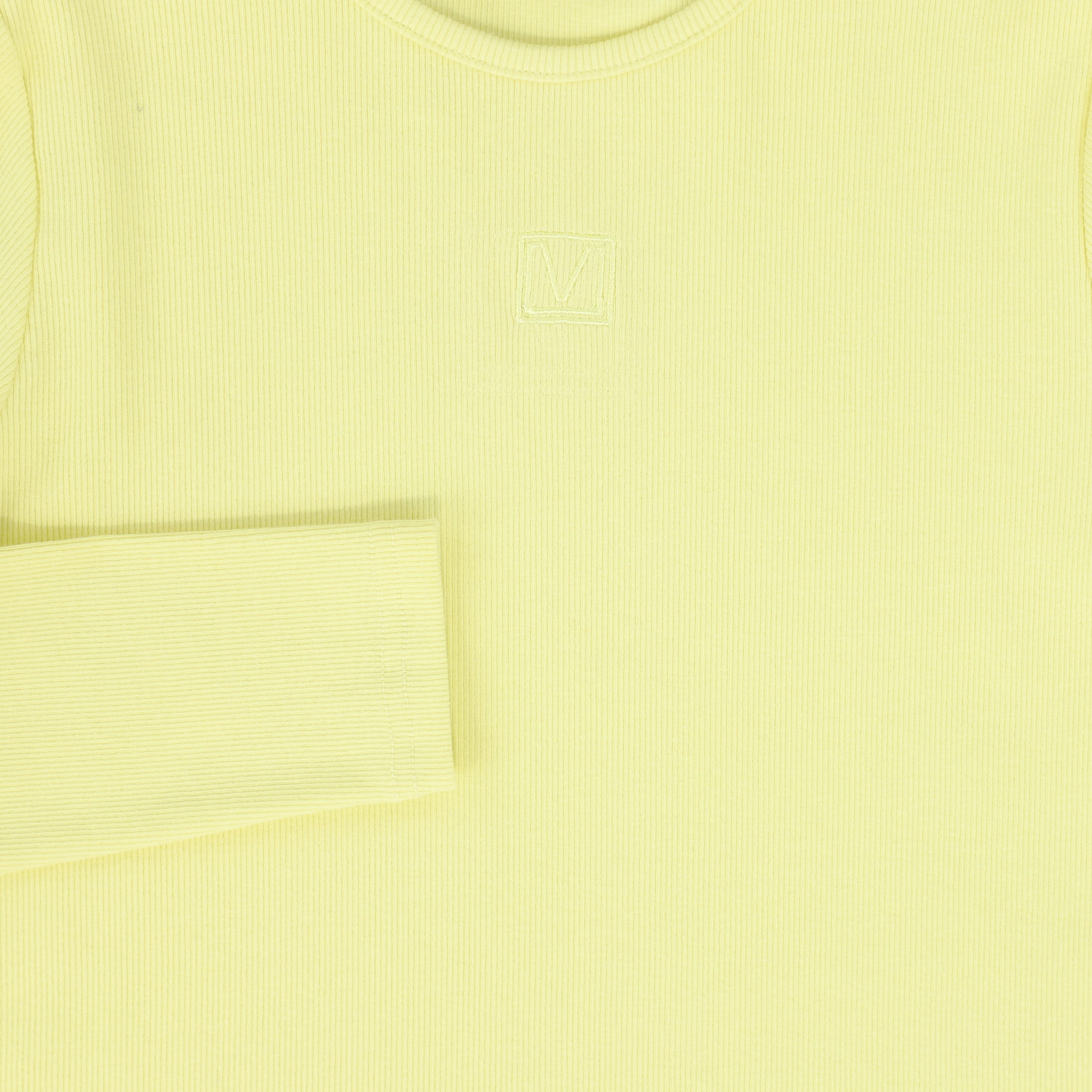 VALENTINA YELLOW RIBBED LOGO PATCH T-SHIRT [FINAL SALE] - Image 3