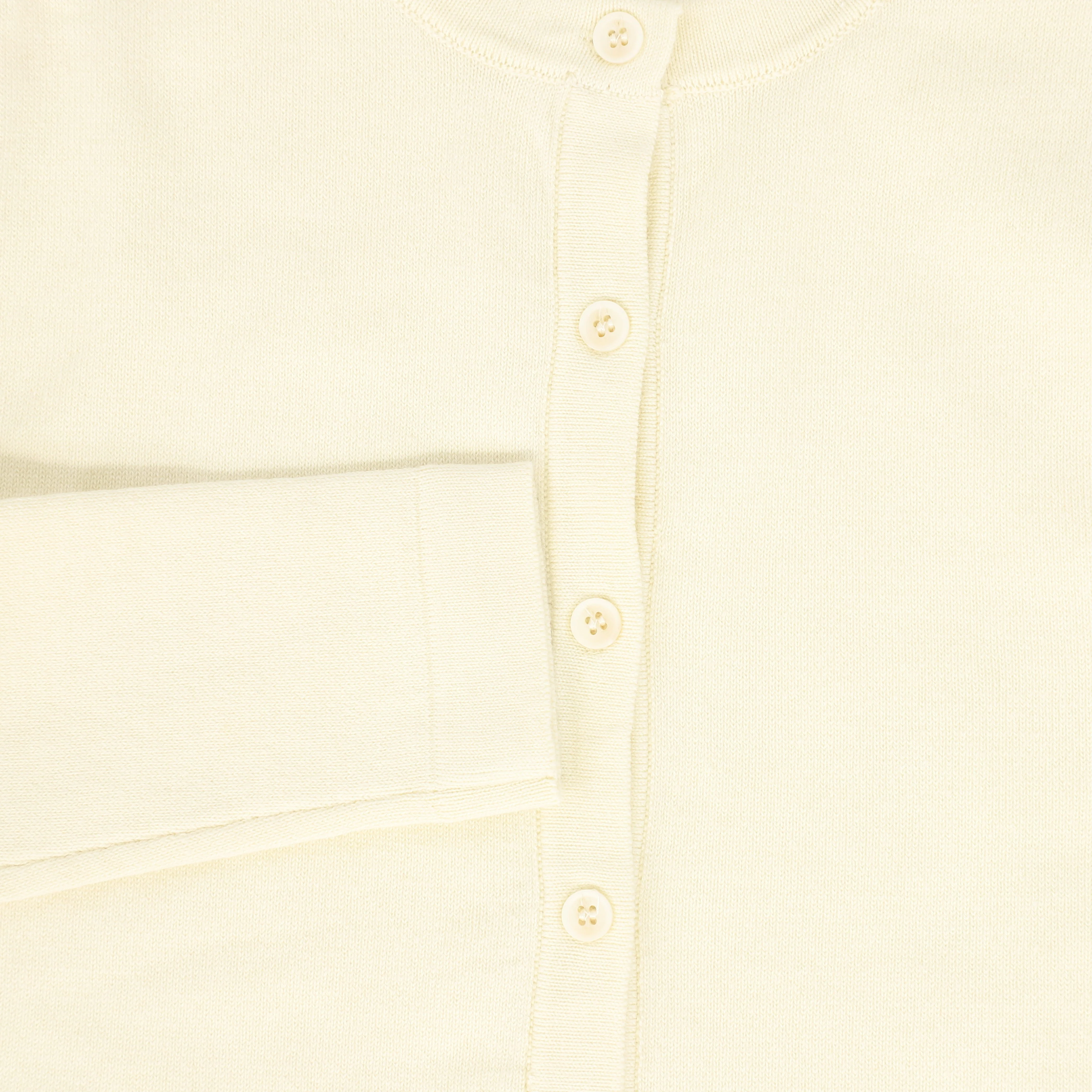 VALENTINA YELLOW SILK KNIT BUTTON CARDIGAN [FINAL SALE] - Image 3