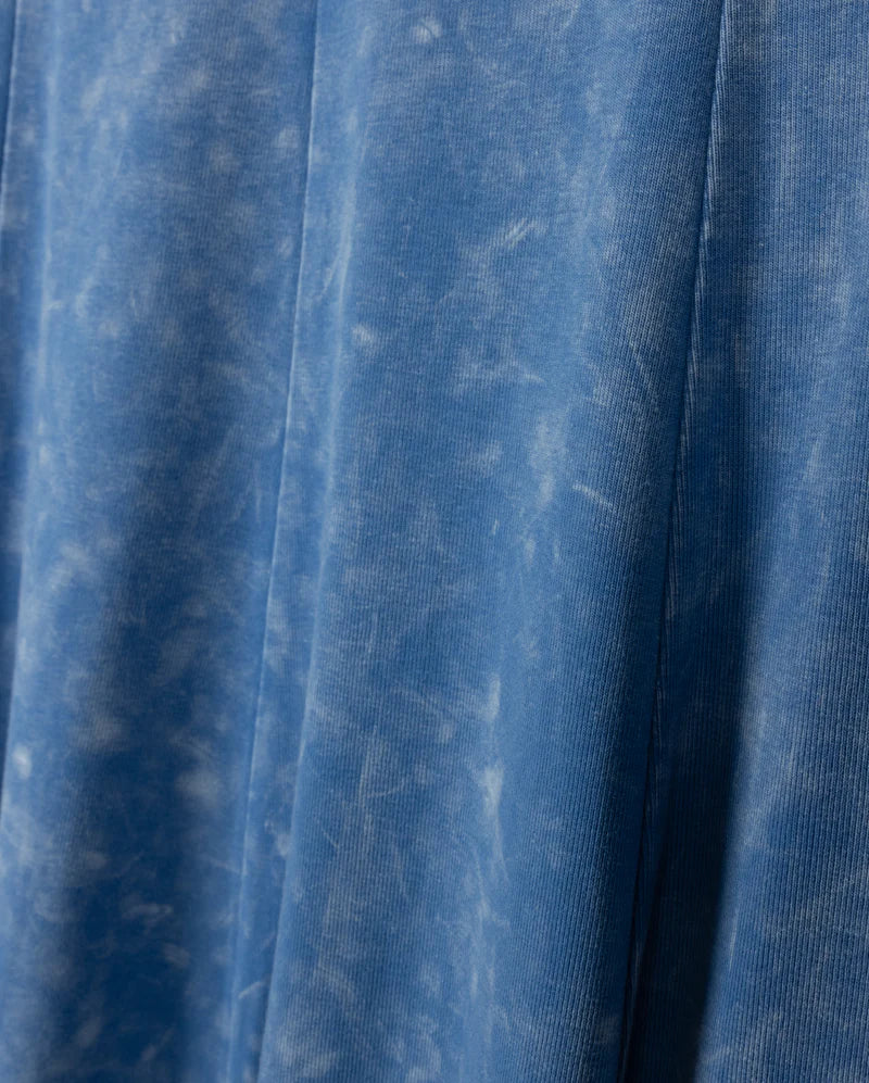 VIBE LIGHT BLUE MINERAL WASH PANEL MIDI SKIRT [FINAL SALE] - Image 2