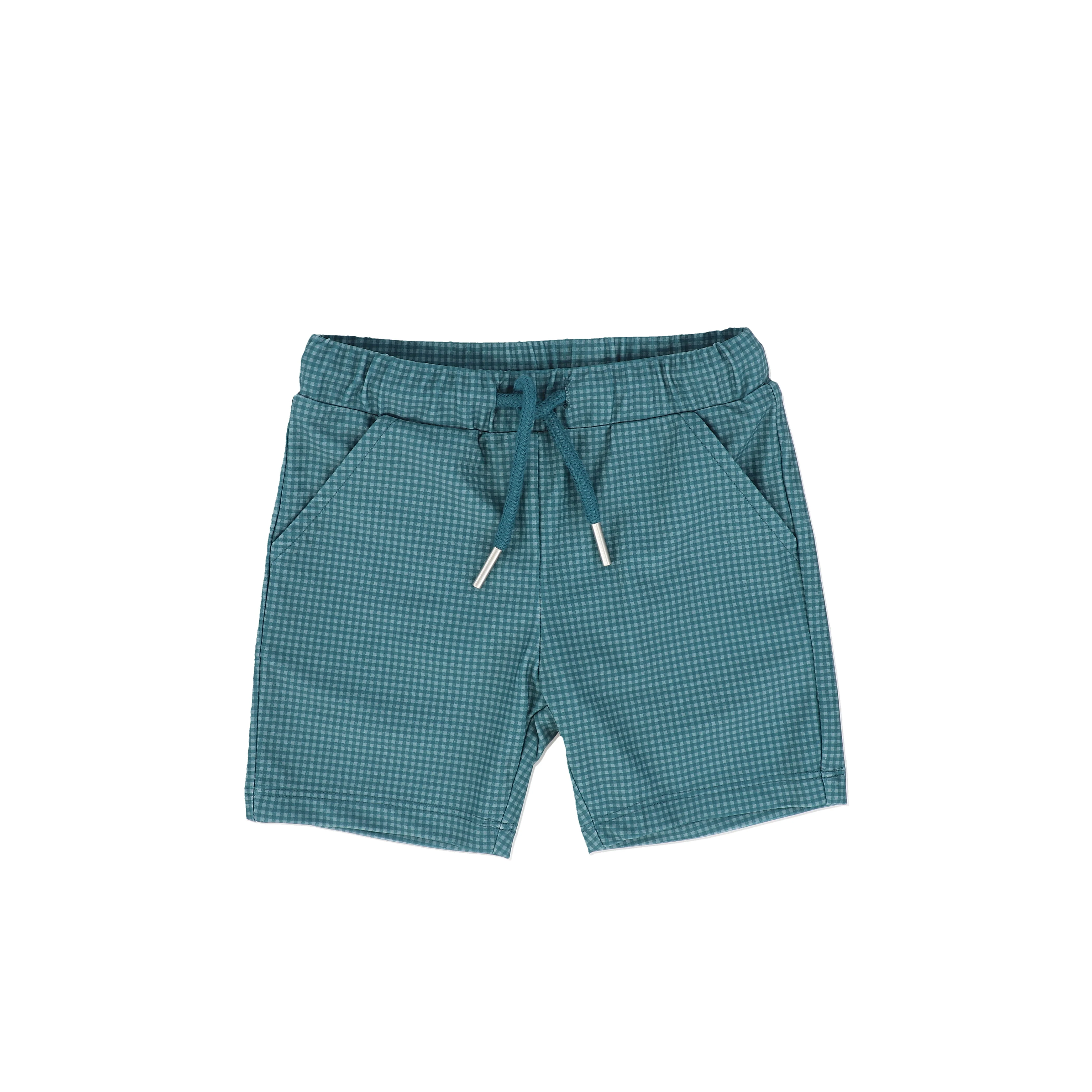 WATER CLUB BLUE CHECKED SHORTS SET - Image 4