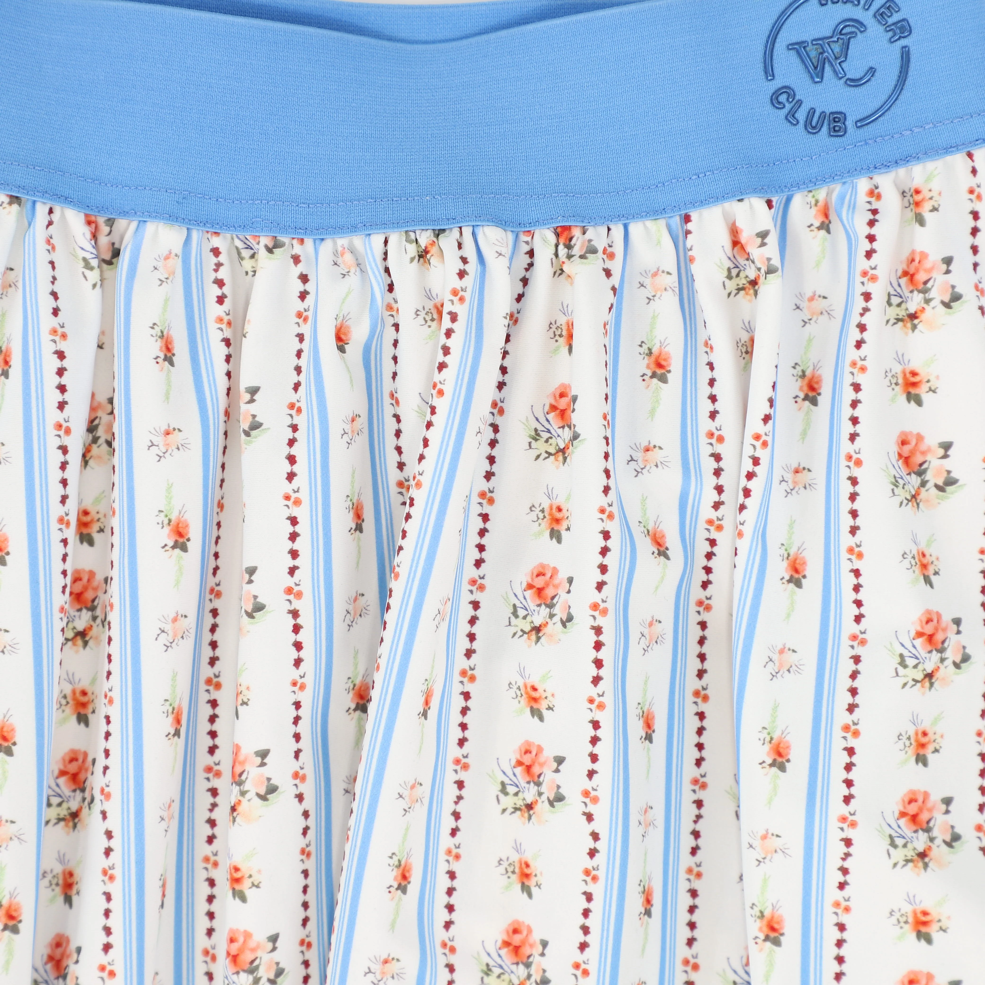 WATER CLUB BLUE FLORAL STRIPE SWIM SKIRT - Image 3